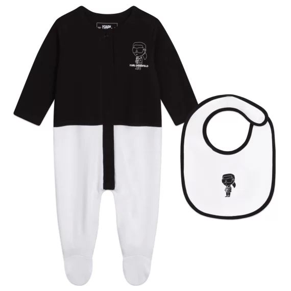 Ensemble pyjama et bavoir Garçon Blanc