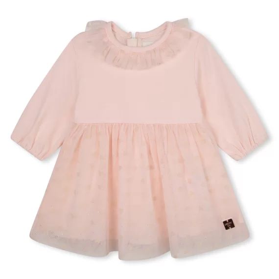 Robe de cérémonie bimatière Fille Rose
