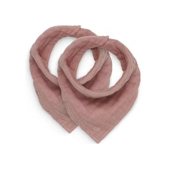 Lot de 2 bavoirs bandanas en coton froissé Rosewood