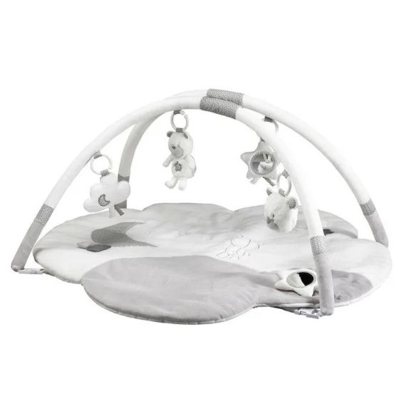 Tapis d&rsquo;éveil nuage avec arches en polyester blanc blanc