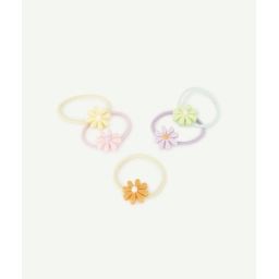 Lot de 5 élastiques bébé fille aux fleurs colorées –  – Soldes