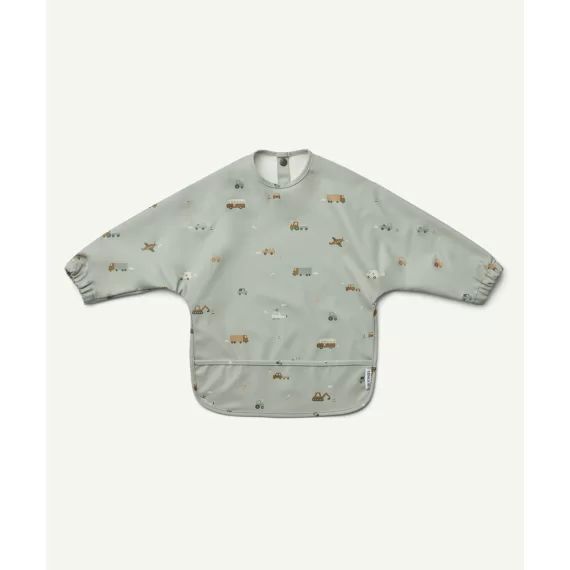 Bavoir tablier vert imperméable motifs voiture bébé –  – Soldes