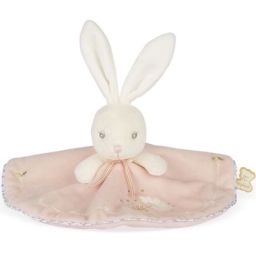Doudou plat Perle lapinou rose (20 cm)