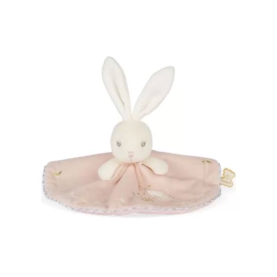 Doudou plat Perle lapinou rose (20 cm)