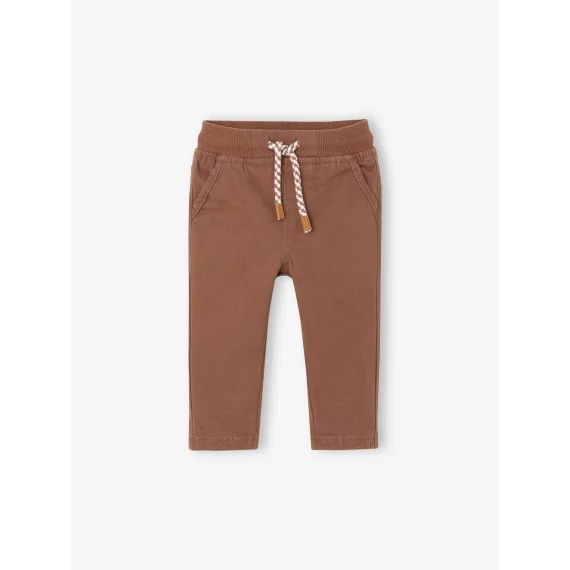 Pantalon en sergé doublé bébé garçon noix de pécan