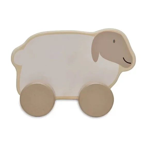 Jouet Voiture En Bois Ferme Agneau Par Jollein Beige