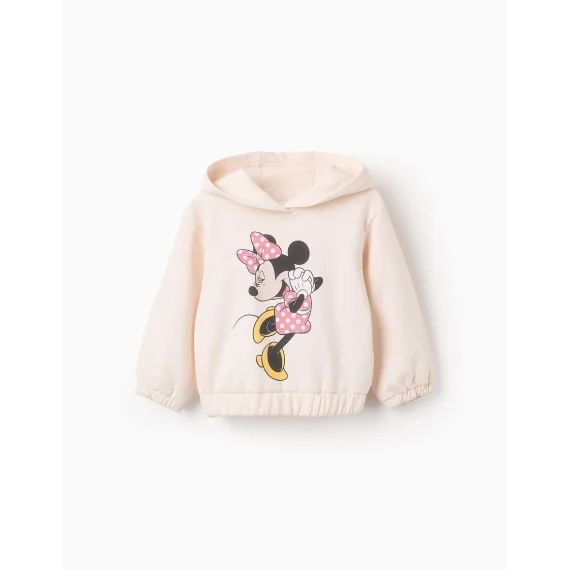Sweat Gratté Avec Capuche Minnie Beige Clair