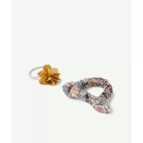 Le lot de 2 élastiques avec motifs fleurs –  – Soldes