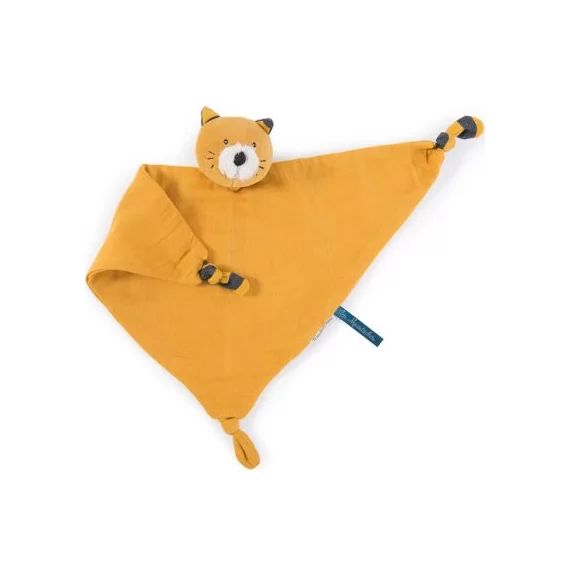 Doudou plat Lulu le chat Les Moustaches