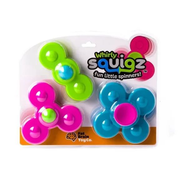 Jouet de dentition Whirly Squigz – TOMY – Lot de 3 – Silicone de qualité alimentaire – Sans BPA blanc