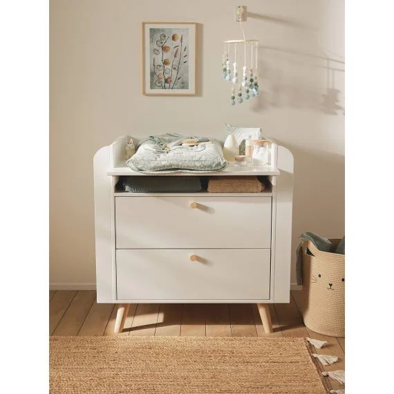 Commode à langer LIGNE CONFETTI blanc