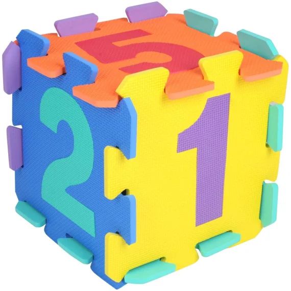 Nombres Puzzelmatte Avec Des Plaques Individuelles Multicolore