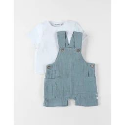 Set Salopette Avec T-shirt Coton Vert