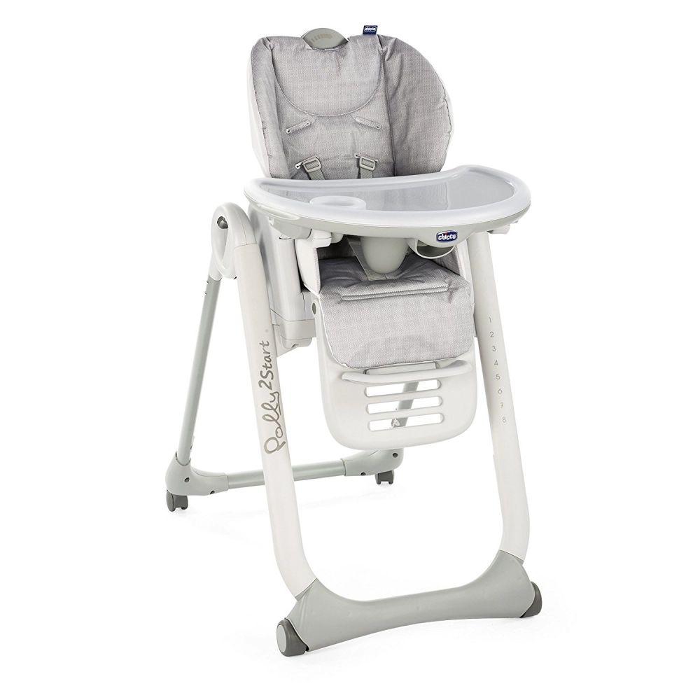 Chaise Haute Chicco Polly 2 Start – Happy Silver