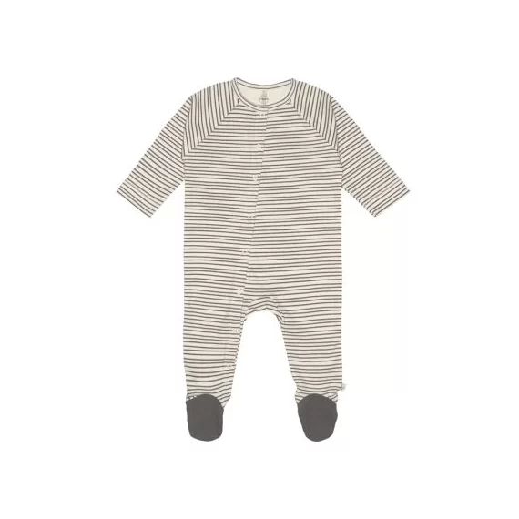 Pyjama léger en coton bio Cozy Colors Wear rayé gris (3-6 mois)