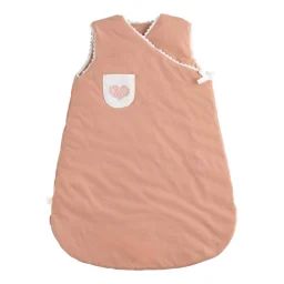 Gigoteuse Bébé Naissance En Coton Brodée – Petit Coeur Rose