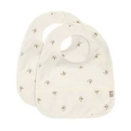 Bavoir Imperméable Rose (2pcs) – Jollein Blanc