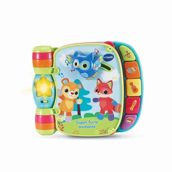 Jouet d&rsquo;Éveil VTech Super Livre Enchanté des Baby Loulous – Bleu
