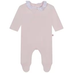 Pyjama en coton à col brodé Fille Rose