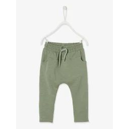 Pantalon molleton bébé garçon uni BASICS tilleul foncé