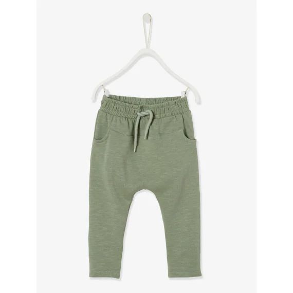 Pantalon molleton bébé garçon uni BASICS tilleul foncé