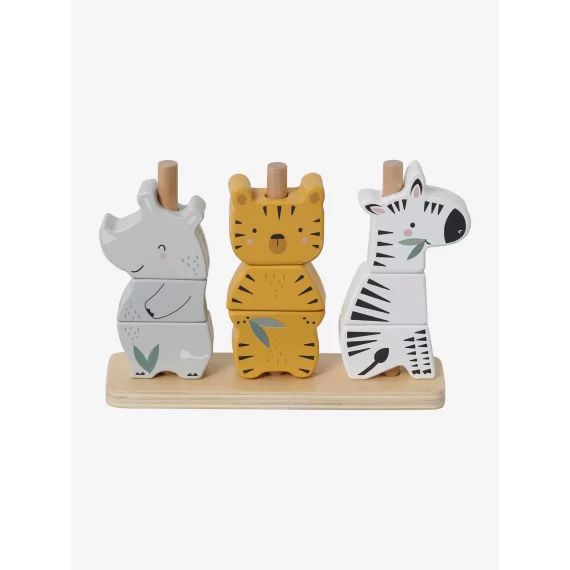 Animaux à empiler Jungle en bois FSC® multicolore – jungle