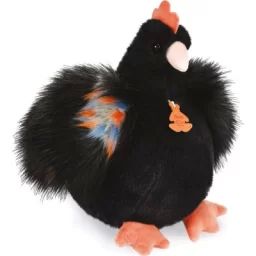 Peluche poule noire Les Poulettes Champêtres Chics (28 cm)