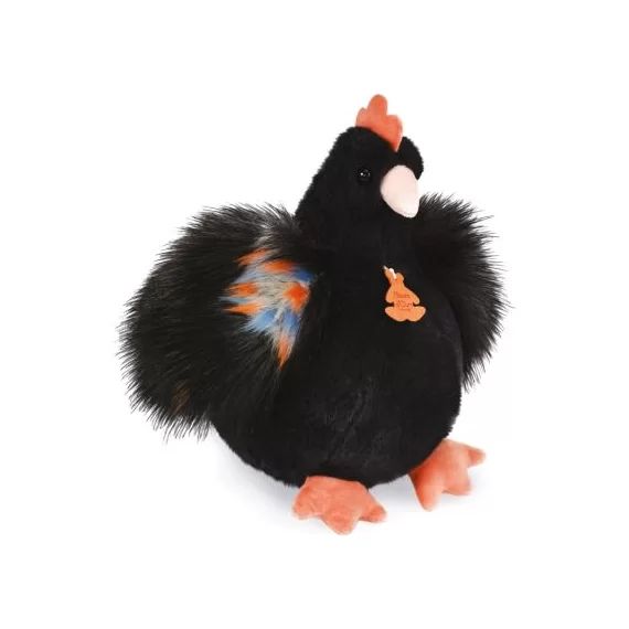 Peluche poule noire Les Poulettes Champêtres Chics (28 cm)