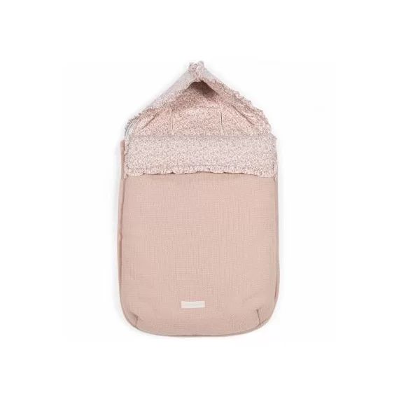 Nid d&rsquo;ange passe sangle en tricot Flower mellow rose