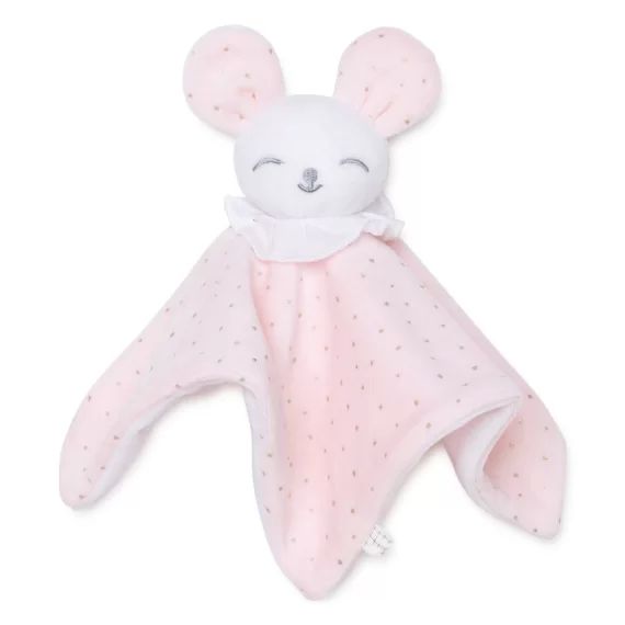 Doudou animalier en velours Fille Rose