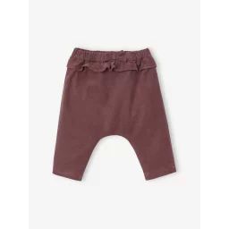 Pantalon bébé en velours aubergine