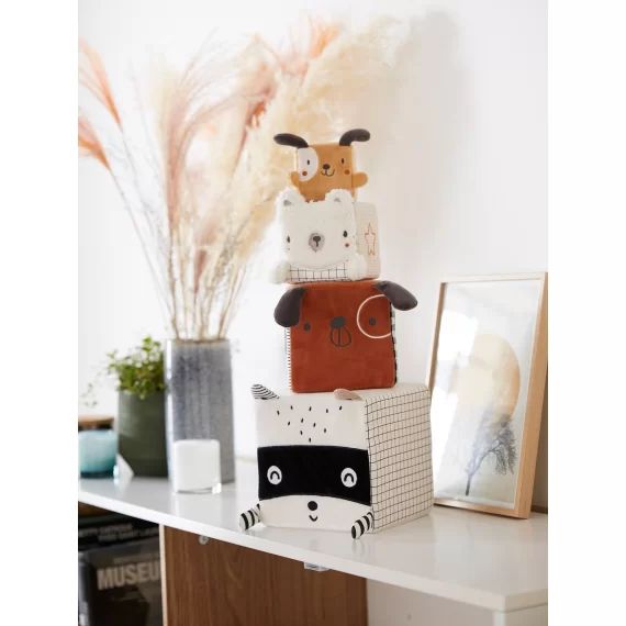 Cubes en tissu MES PETITS JOUETS multicolore