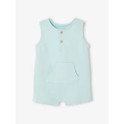 Combishort en molleton bébé bleu ciel