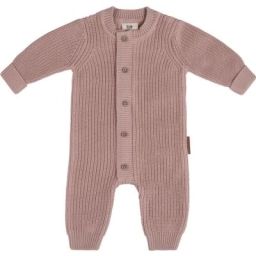 Grenouillère en maille de coton bio Soul vieux rose (1 mois)