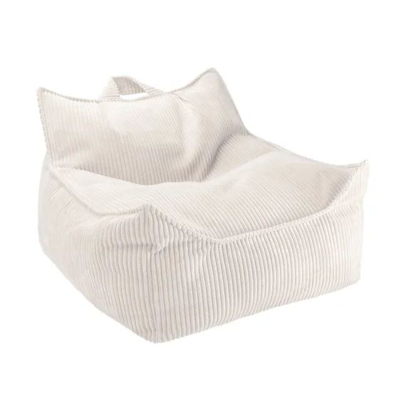 Pouf Enfant Velours Côtelé Quadro Marshmallow