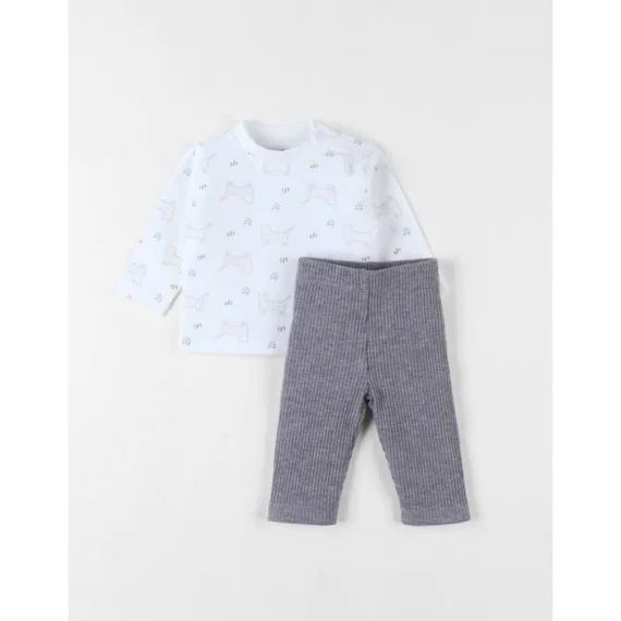 Set T-shirt, Legging, Jersey Blanc