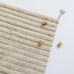 Tapis Chambre Enfant Coton Lavable Dalia Rose