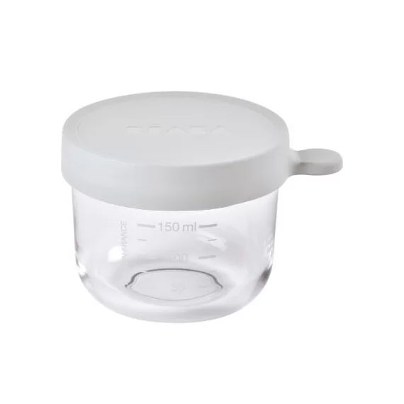 Pot de conservation en verre gris (150 ml)