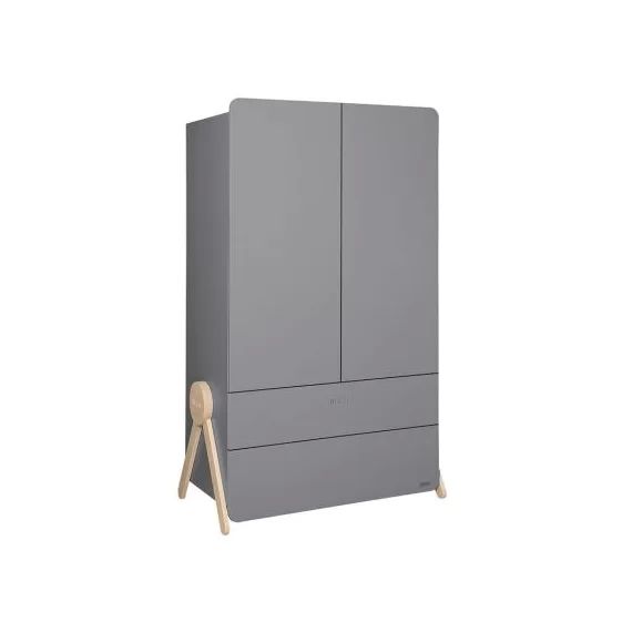 Armoire 2 portes et 2 tiroirs Swing gris