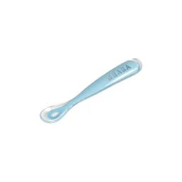 Cuillère 1er Âge En Silicone Bleu