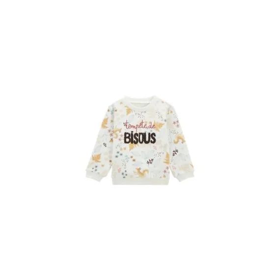 Sweat-shirt Bébé En Molleton Bloom Blanc