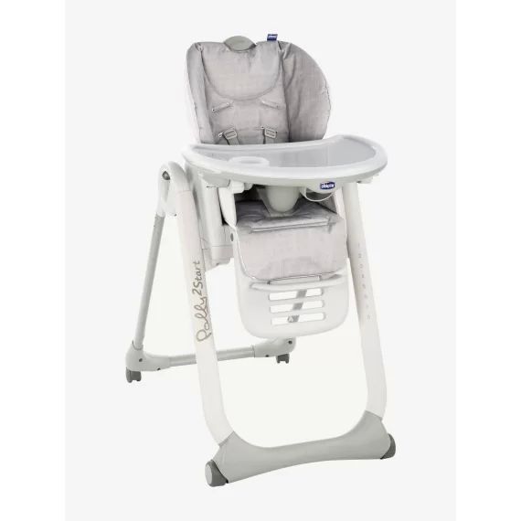 Chaise haute CHICCO Polly2Start gris clair