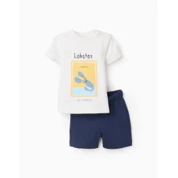 T-shirt + Short En Coton Blanc