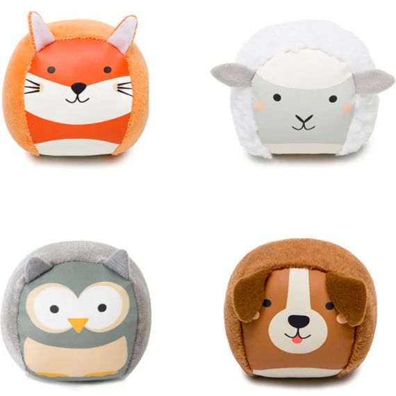 Lot de 4 balles doudous Ferme Doodballs