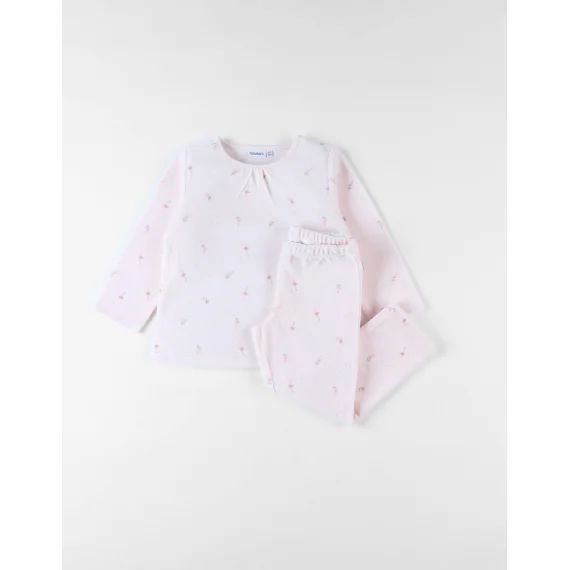 Pyjama 2 Pièces En Velours Rose