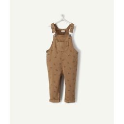 Salopette camel en coton avec imprimé chiens –  – Soldes