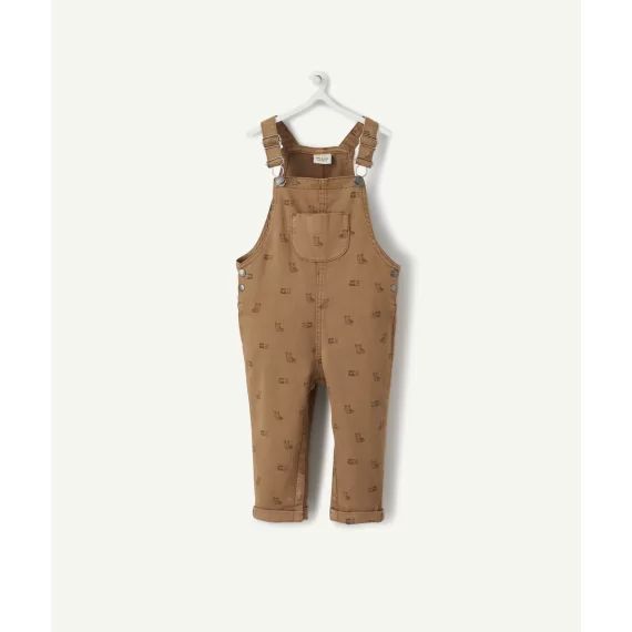 Salopette camel en coton avec imprimé chiens –  – Soldes