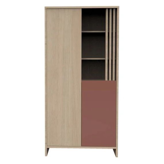 Armoire 2 Portes 1 Niche Petite Porte – Terracotta – Tokyo Marron
