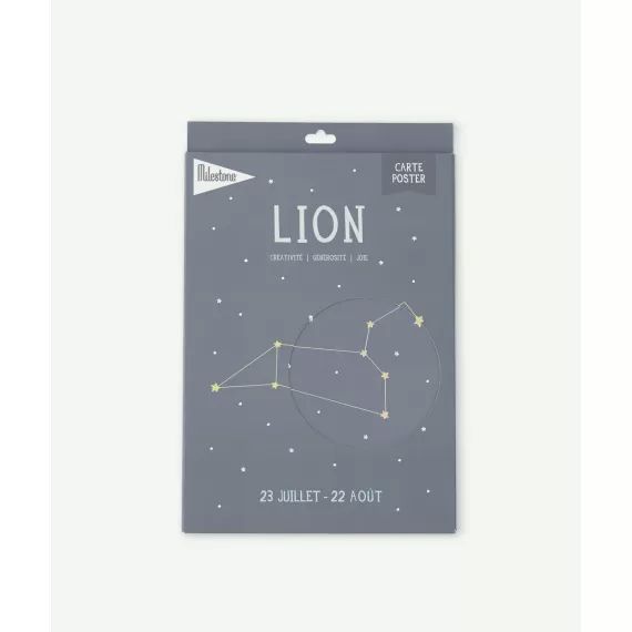 Carte poster zodiac lion bébé –  – Soldes