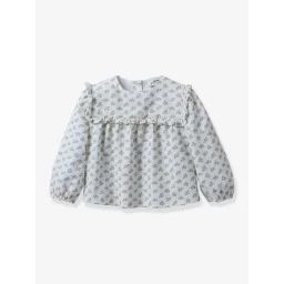 Guimpe bébé Kate CYRILLUS bleu imprimé